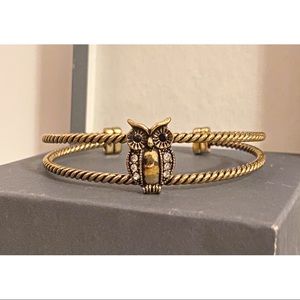 AVON | Antique Animal Cuff Bejeweled Owl